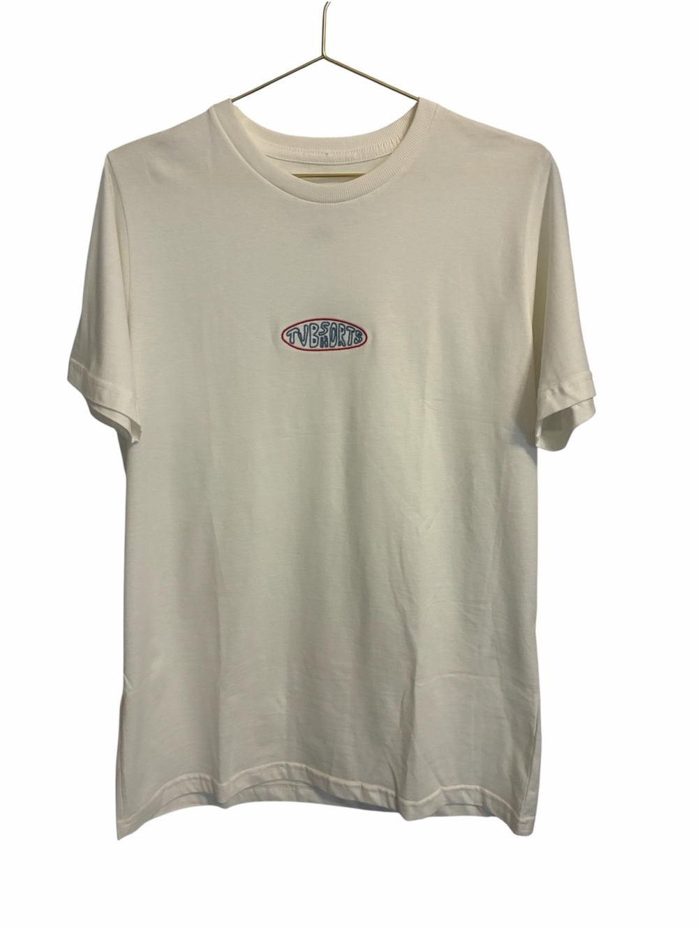 Cream Short-Sleeve Crewneck T-Shirt